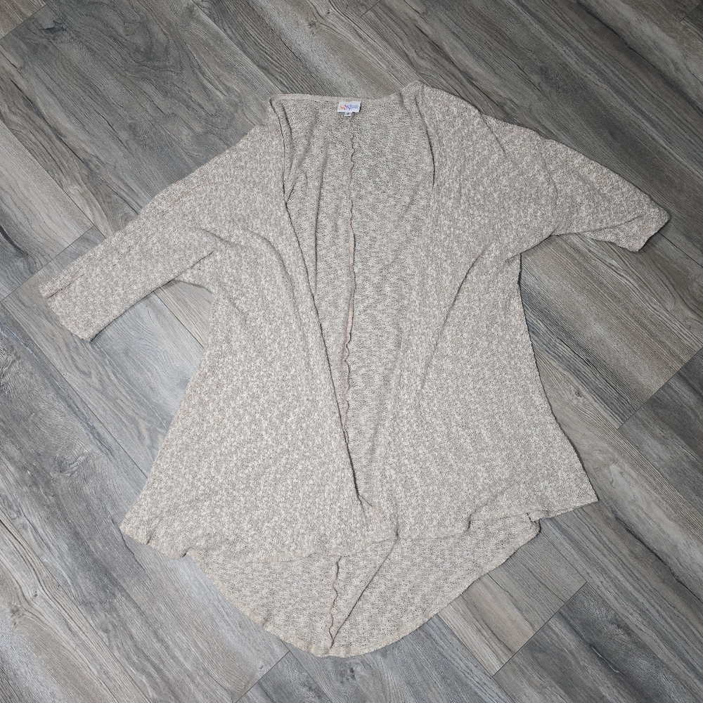 NWOT LuLaRoe Beige Knit Cardigan, size small